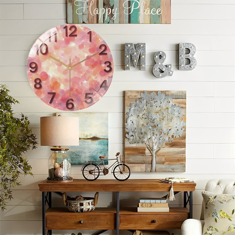 Horloge murale horloge murale en verre 12 po