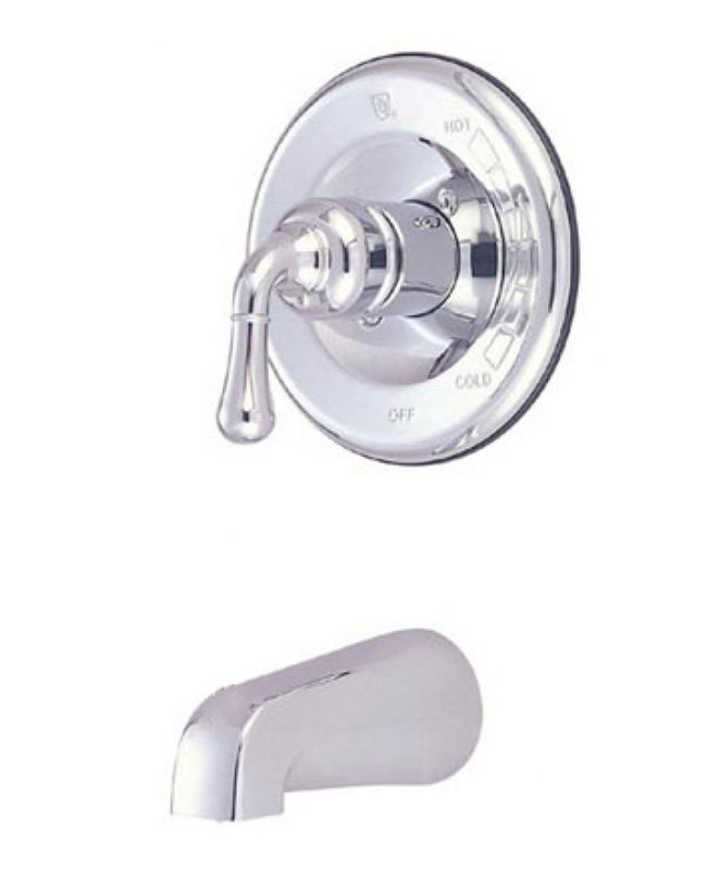 Single Handle Wall Mounted Tub Spout, Chrome