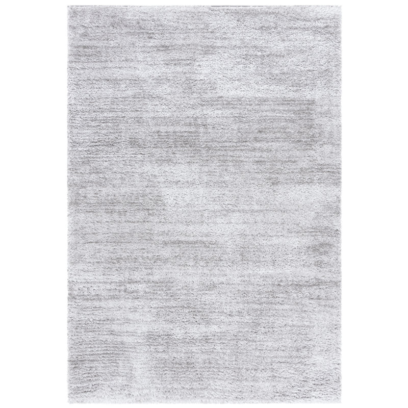 Tahoe Grey and Dark Grey Geometric Shag Rug