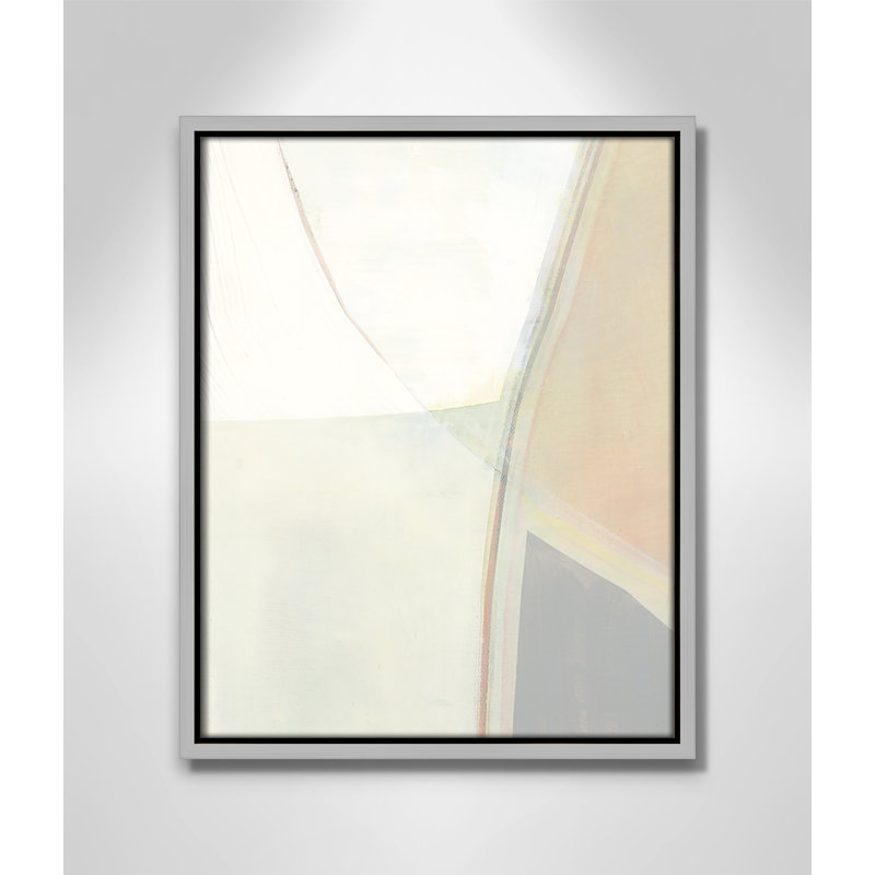 Alexandria In Neutral II - reproduction d'art, Toile avec cadre argenté, H 15,5 po x l 12,5 po x P 2 po