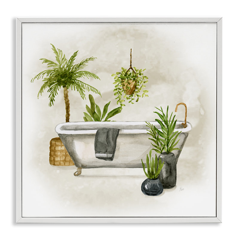 «Giclee Art» par Nan, H 17 po x l 17 po, Estampe numérique encadrée blanc bord de mer