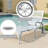 1-Piece Reclining Aluminum Lounge Chair with Wheels,Weatherproof Outdoor Patio Chair for Poolside-1476512387