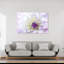White Purple Dahlia Delicate Elegant Vibrant Dahlia Lavender Violet Flower Nature Wall Art Print 1 Piece Wrapped Canvas Wall Art-747424152