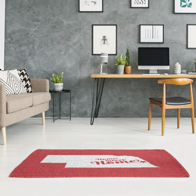 Tapis en coin rouge doux home Omaha