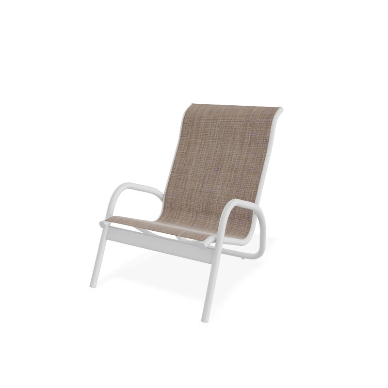 Beach Chair, Textured White, Augustine Fennel Sunbrella®