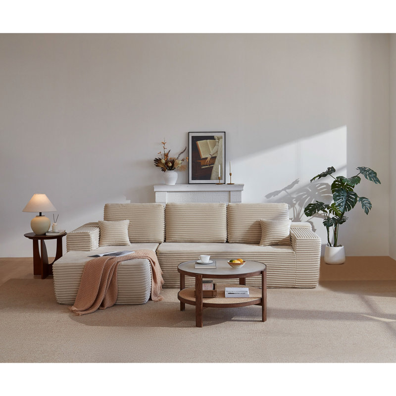 Spacieux modulaires en forme de nuage, design moderne beige mousse printanier pour la maison