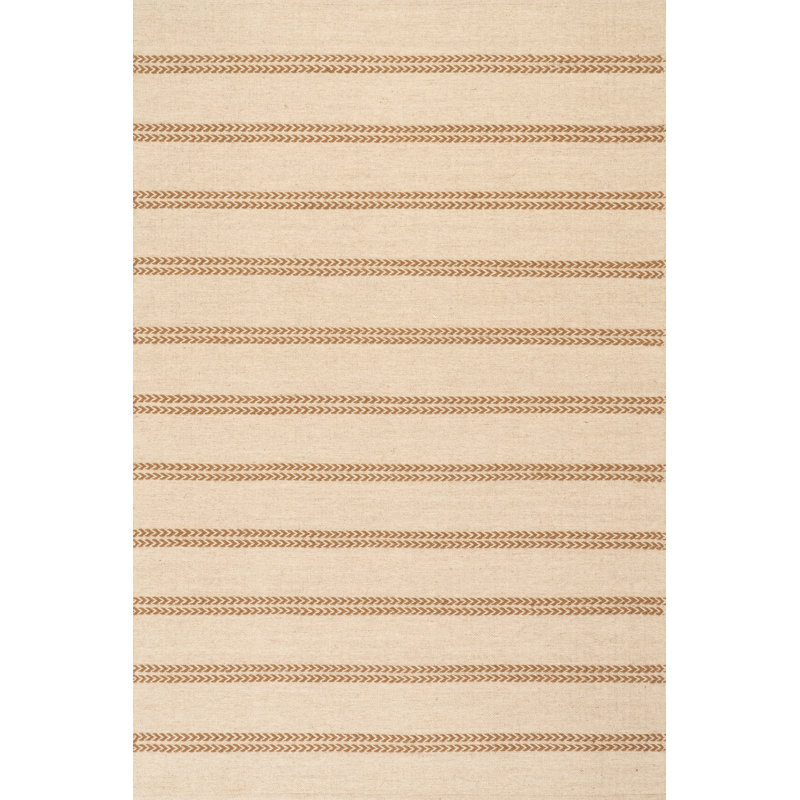 Nate Berkus York Striped Wool Cozy Area Rug, Rectangle 4' x 6'