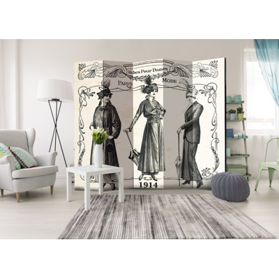 225cm W x 172cm H 5 - Panel  One Sided Room Divider Folding Room Divider