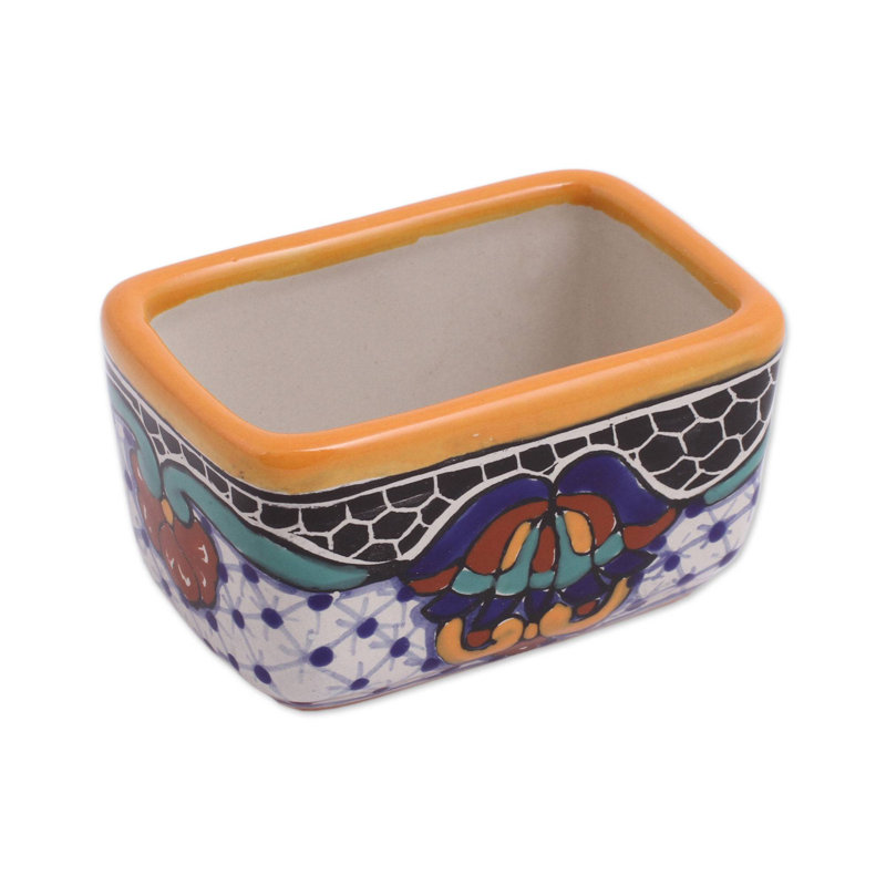 Porte-thé et sucre en céramique à fleurs Zacatlan de Bungalow Rose