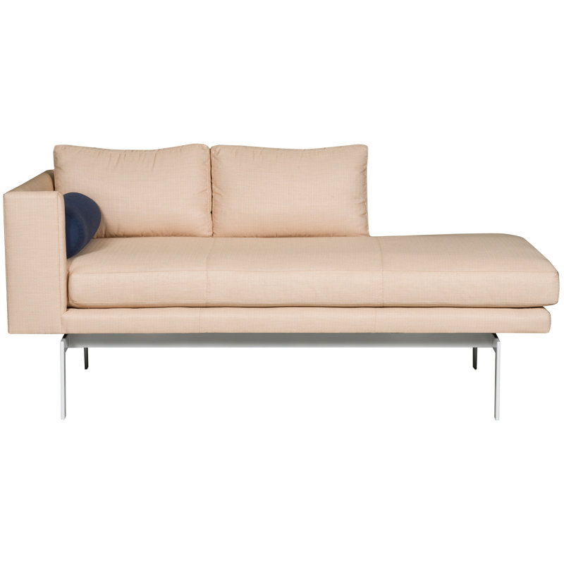 Michael Weiss Outdoor 2 - Seat Settee, Left Hand Facing, Toodaloo Parchment, White
