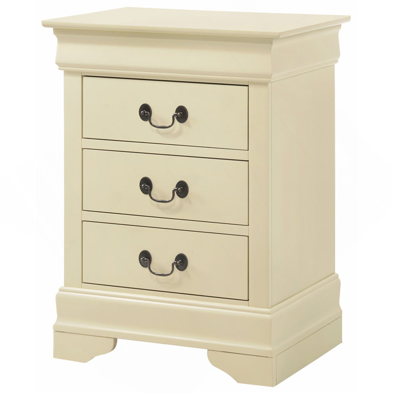 Table de chevet traditionnelle beige pour toute chambre à coucher
