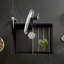 Évier de cuisine en granite à simple cuve encastrable L 24 po x l 17,75 po Precis Silgranit-67054749