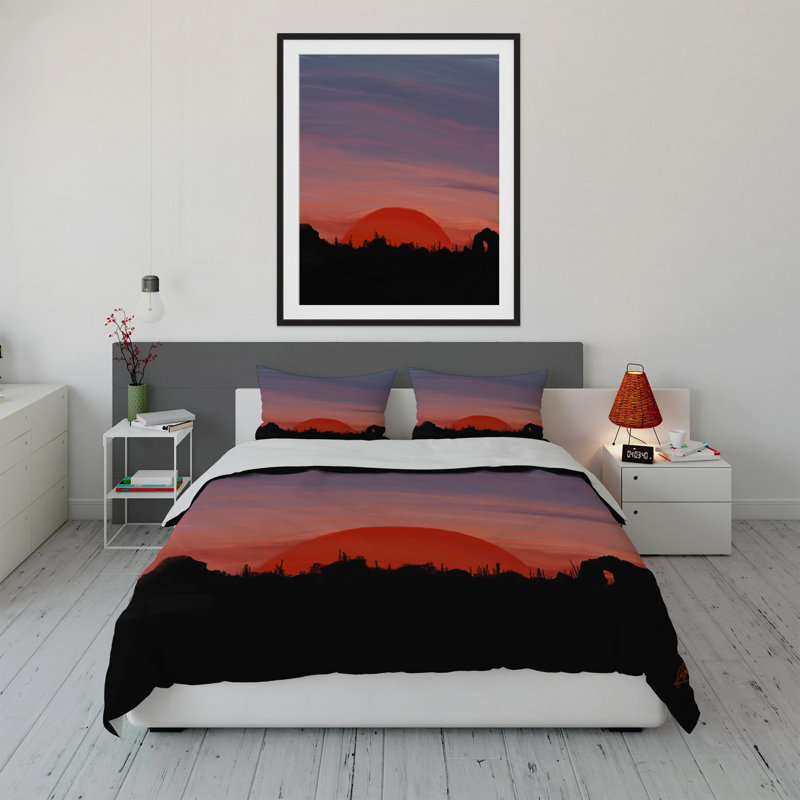Desert Sunset Sherpa Comforter Set, King