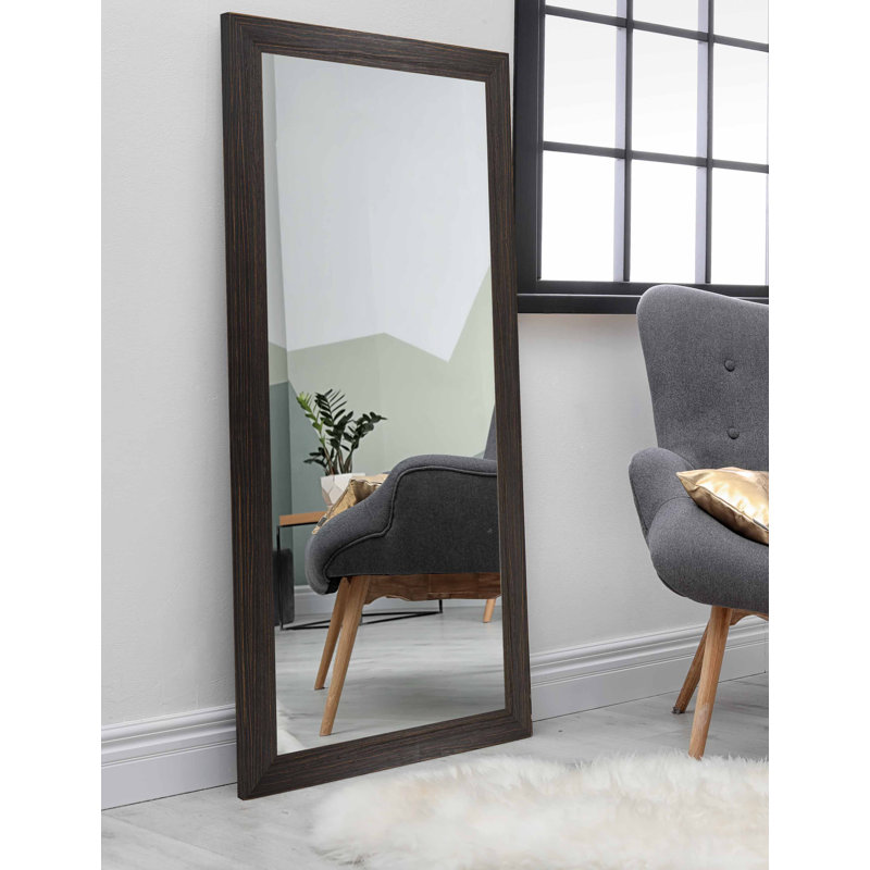 Miroir pleine grandeur patiné, 70,75 po x 31,75 po, Noir