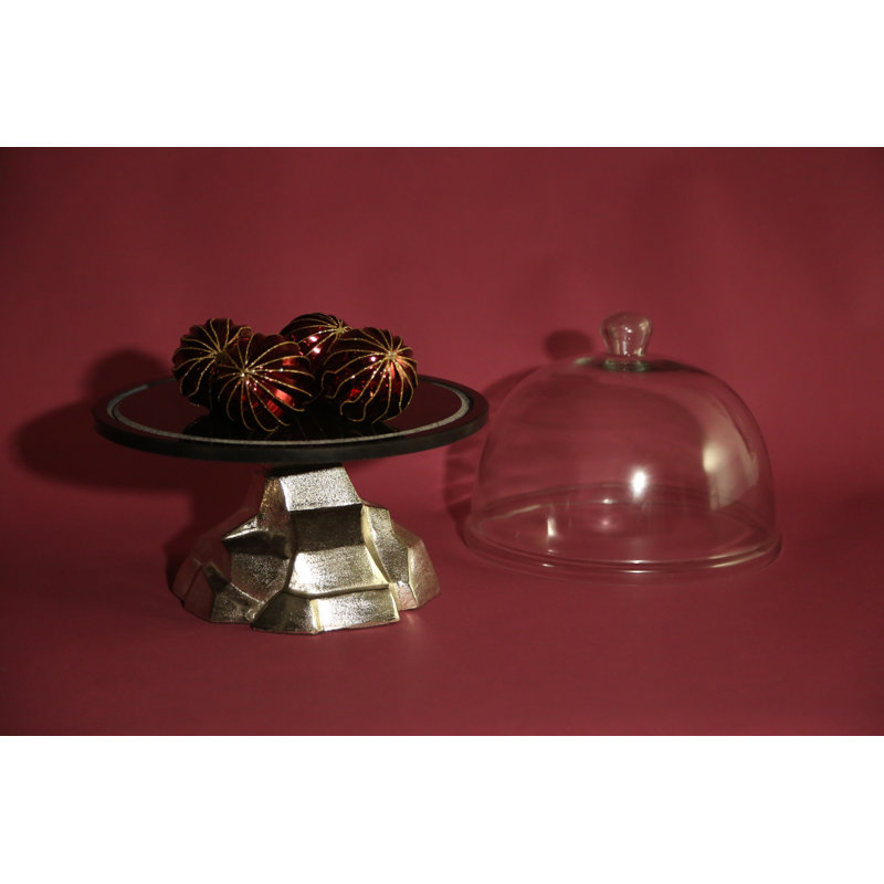 Exum Cake Stand, Silver