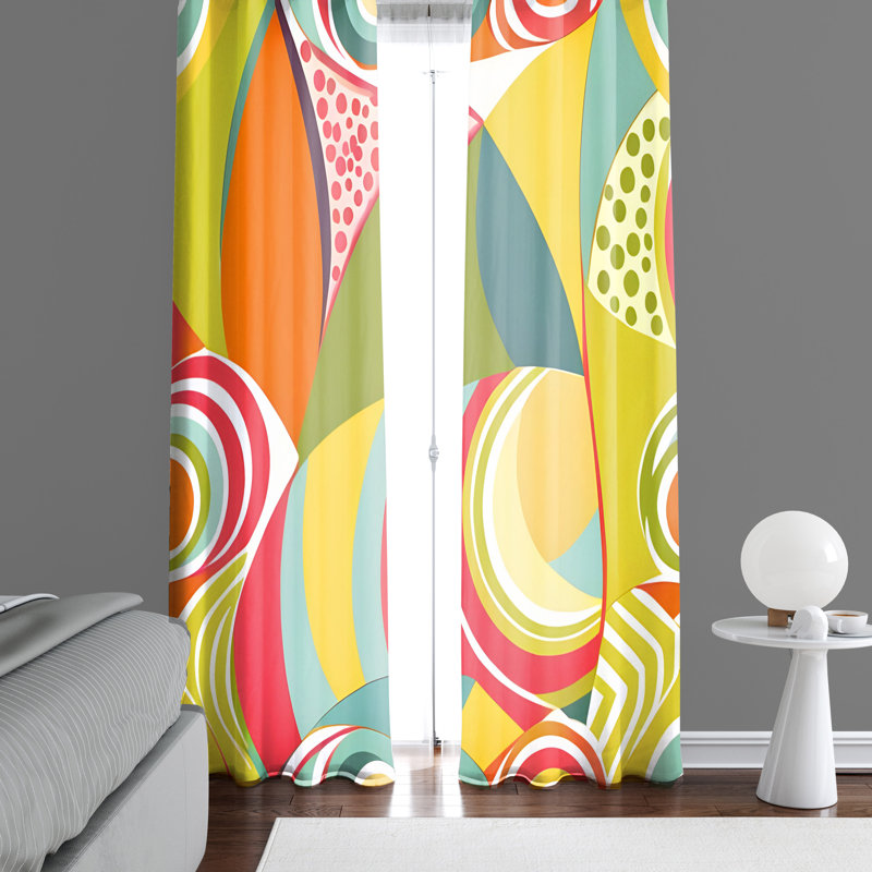 Devinder Semi Sheer Curtain Pair, 20" W x 52" L