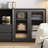 American style luxurious black bookcase