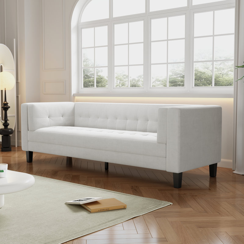 White Velvet 3 , Upholstered With Mesmerizing Motifs, Crafted A Hardwood Frame And Legs Splendid Tufting,, Ivory
