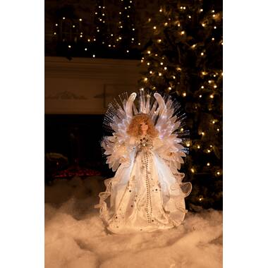 Mr. Christmas 12 Fiber Optic Angel Tree Topper - White - 21770926