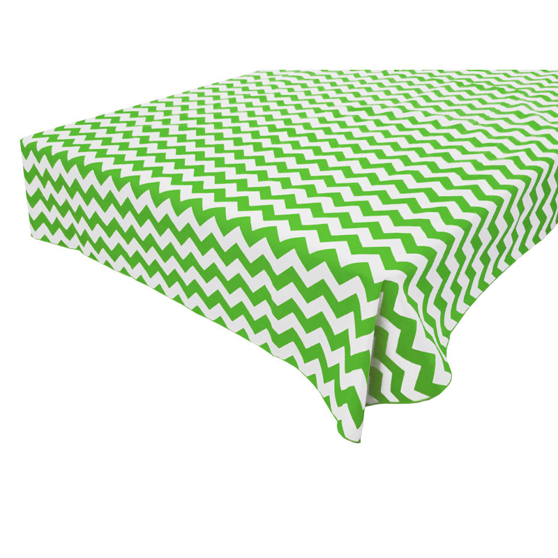 Chevron Print Tablecloths, 60" x 48", Green