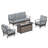 5 - Person Front Porch Furniture Sets With Fire Pit Table & Rocking Lounge Chairs-105006232