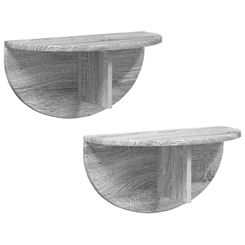 Floating Shelf, 24cm H x 48cm W x 24cm D, Grey Sonoma