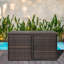 Coffre de terrasse en osier brun 96 gallons Winado
