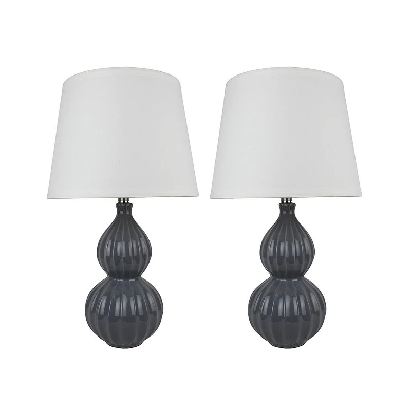 Aiden Lamp, White, Grey