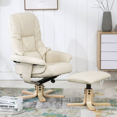 Hintz 77cm Wide Swivel Ergonomic Recliner