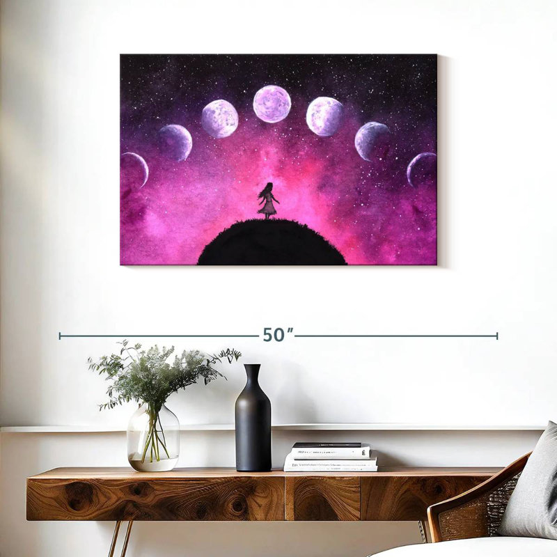 Oberle Dreamy Moon Phases, 24" H x 36" W