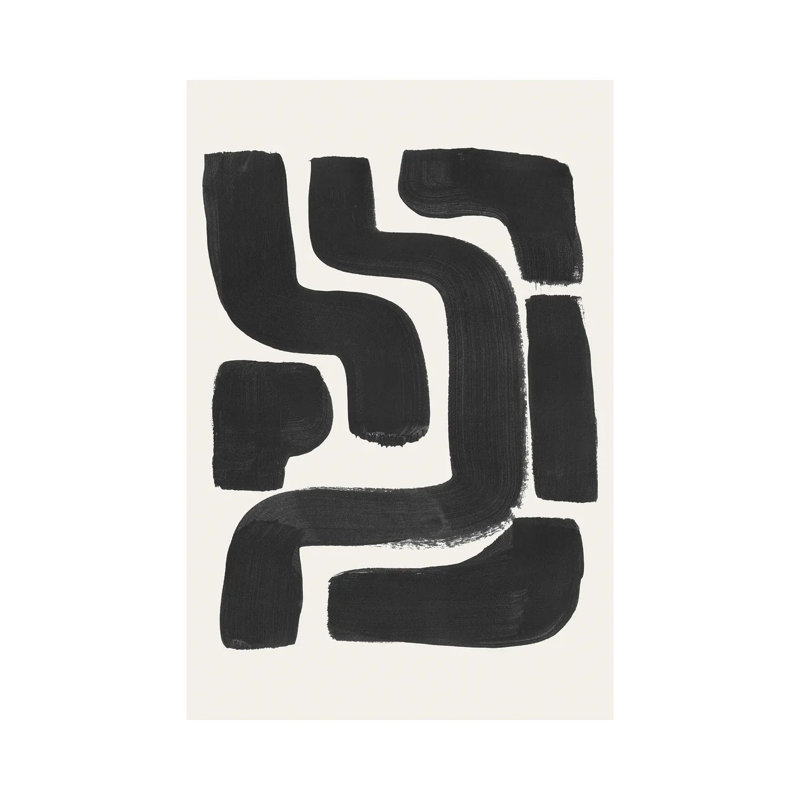 «Ink Maze» par Enshape - Toile tendue, H 40 po x l 26 po x P 1,5 po