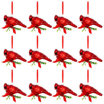 Christmas Cardinal Ornament, 5 X 3 Inches