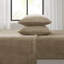Ensemble de 4 draps pour grand lit taupe - 100% doux et confortable brossé des deux côtés avec 2 taies d'oreiller élastiques