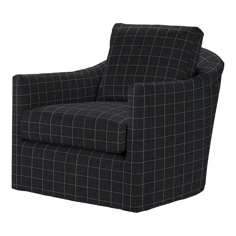 Catalina Swivel Armchair, Dune, Perigold Youngman Ebony