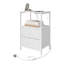 40cm W Metal Bedside Table-1063429747