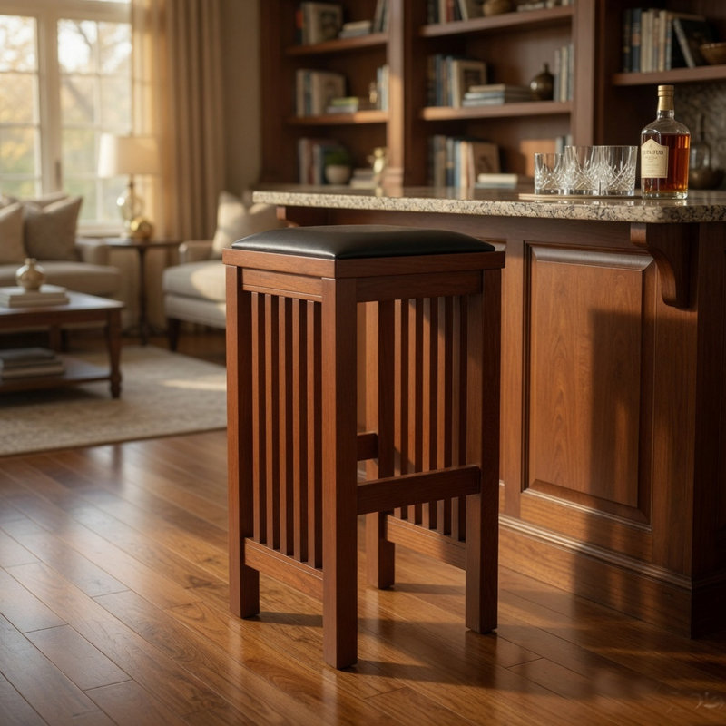 Tabouret de comptoir et de bar Juwan, Brun pâle, Tabouret de bar (assise de 30 po de hauteur)