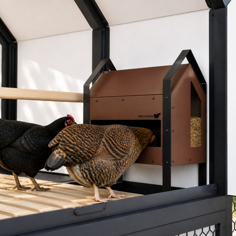  RUN-CHICKEN - Automatic Go Feeder (Brown), Brown