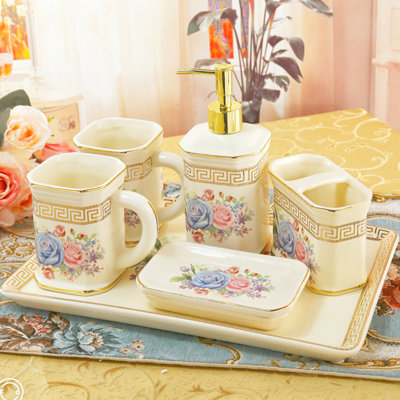Ceramic Bathroom Accessories Set