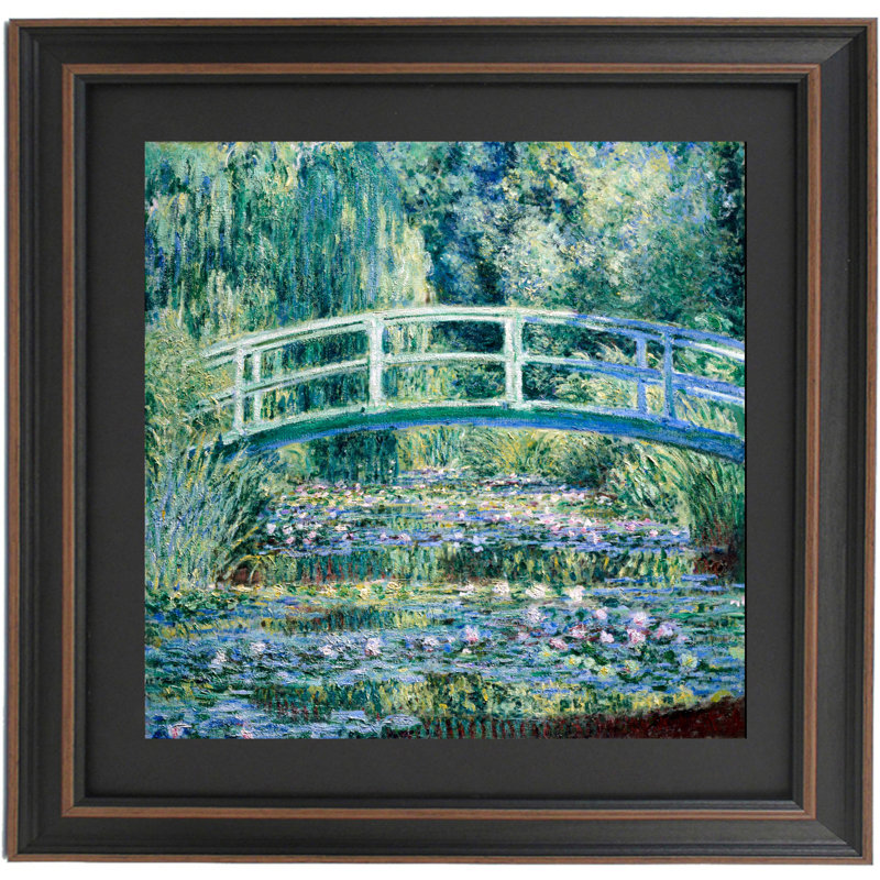 Le pont japonais par Claude Monet, H 24 po x l 24 po