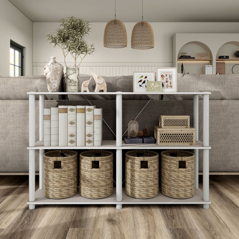 Terzenbach Wide Storage Shelving, (3 Shelves) 30.11"H x 47.24"W x 12"D, Taupe Gray