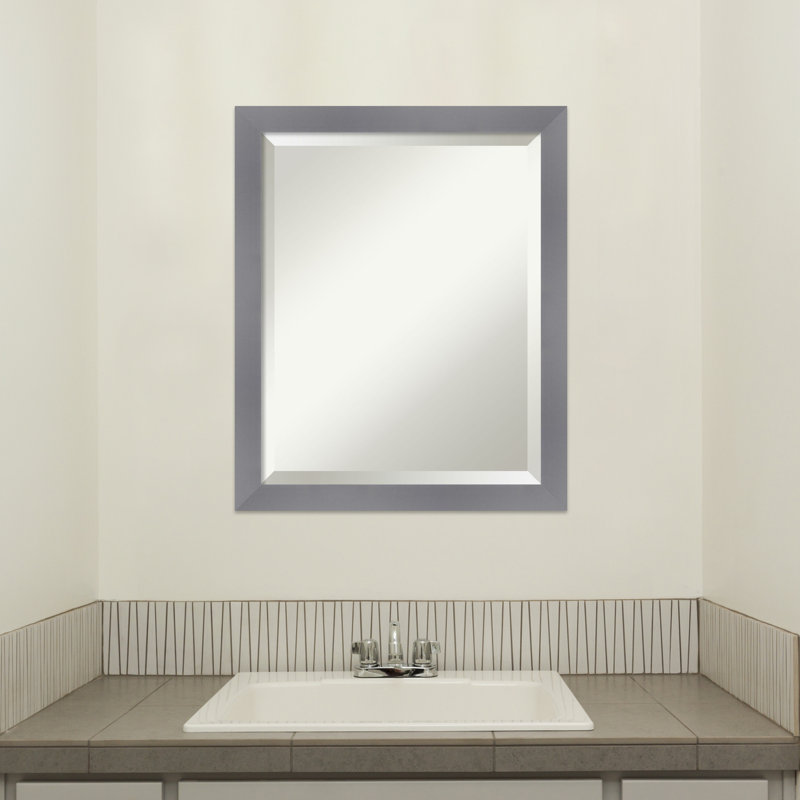 Ypsilanti Solid Wood Frame Rectangle Mirror, 22.5" x 18.5"