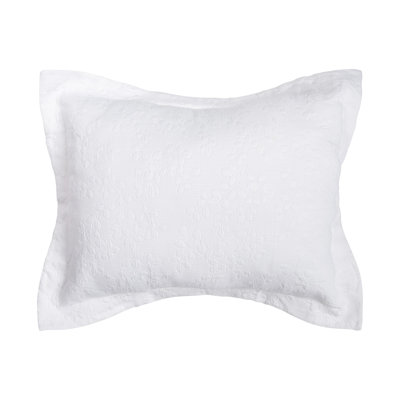 Jardin White Matelasse Cotton Sham