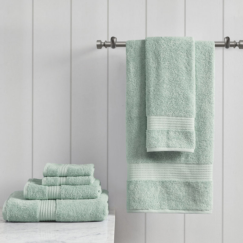 Ensemble de 6 serviettes en coton, Écume de mer, écume de mer