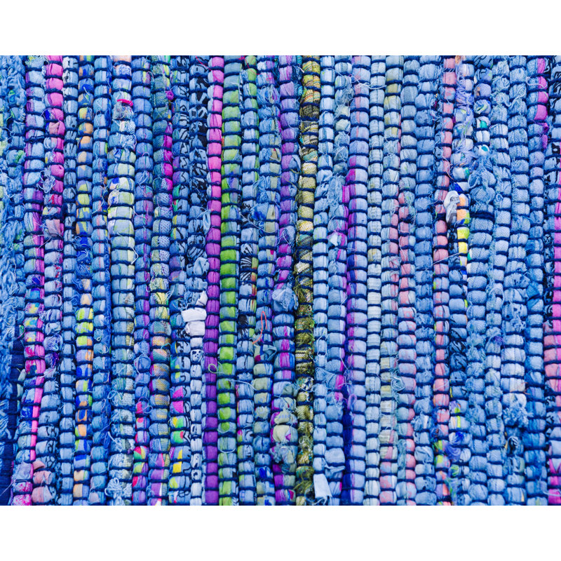 Cotton Abstract Indoor Rug, Rectangle 4' x 6'