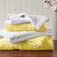 Lot de 1 serviette de bain 100 % coton, 800 g/m², jaune doux, pour la maison