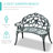 Audwen Park Bench,Outdoor Bench, Cast Aluminum Outdoor Furniture, Metal Bench with Floral Rose Accent & Antique Finish-901712742-901712743