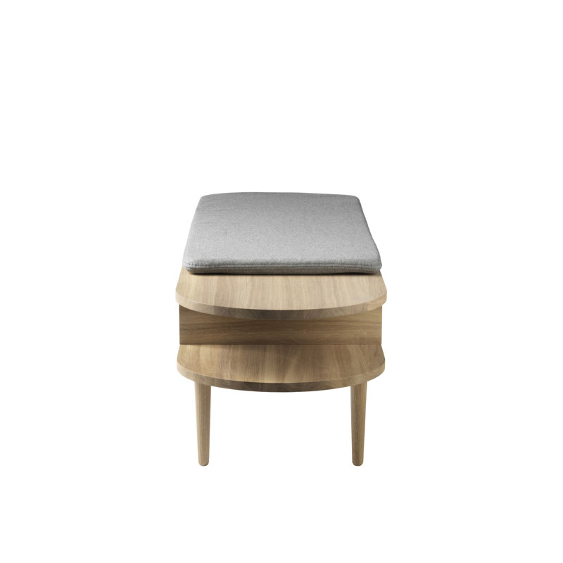 F24 Solid Wood Storage Bench, 15.75" H x 57.09" W x 17.72" D