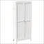 Garde-manger 75 po en métal blanc avec 5 tablettes réglables