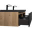 Meuble-lavabo double Prius de 59 po avec lavabo noir intégré 