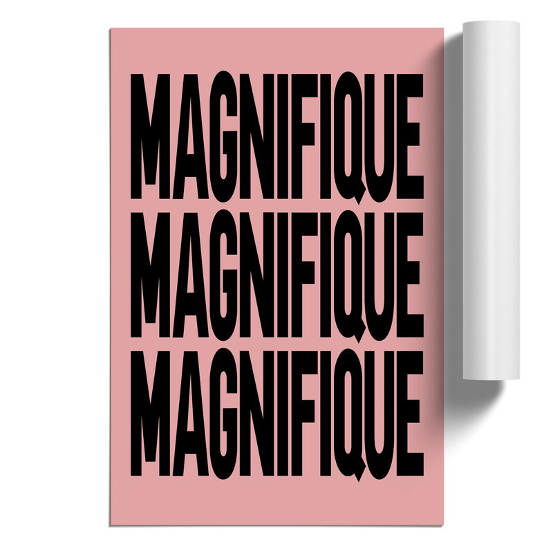 Magnifique Pink - Frameless Print, 84cm H x 59cm W x 0.1cm D